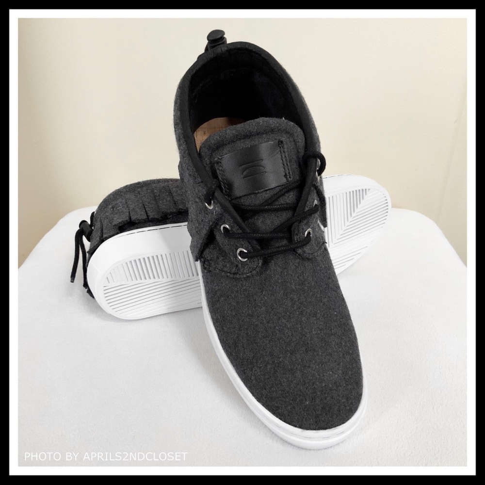 CLEAR WEATHER FRINGE GREY WHITE MID LOW TOPS A2C - Picture 7 of 8